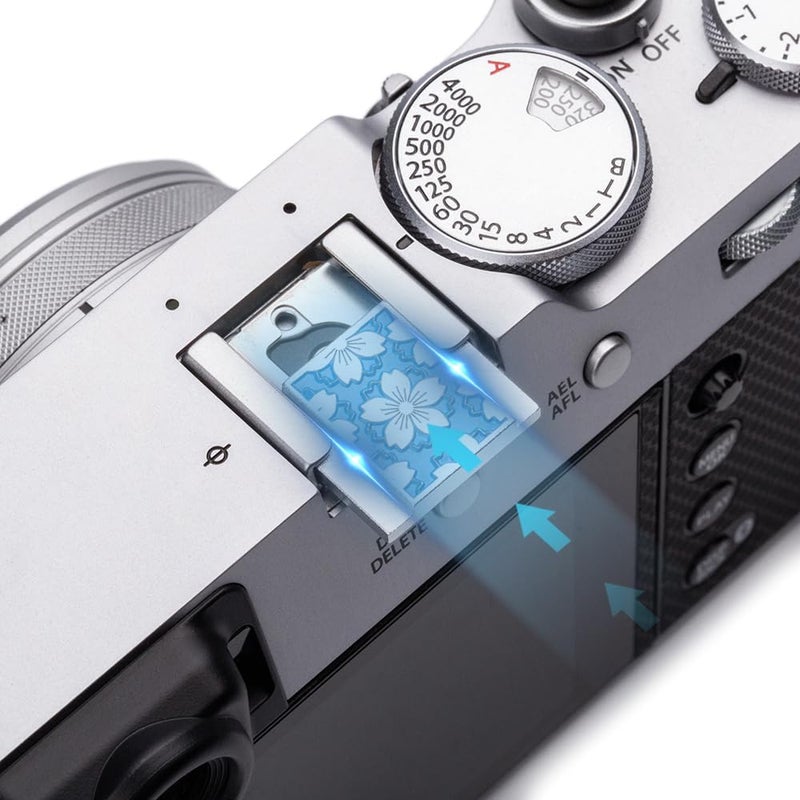 DBZZ Camera Metal Hot Shoe Cover Shutter Buttons for FUJIFILM X100VI X100V XPro3 XPro2 XPro1 X-T4 X-T3 X-T50 X-T30 for NikonZF Z5 Z6 for Canon (Blue-Set) - Image 2